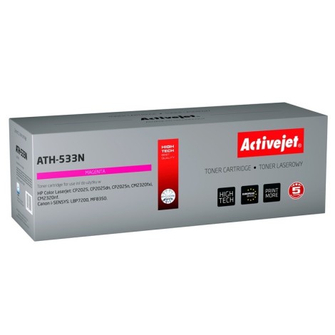 Activejet ATH-533N Toner (replacement for HP 304A CC533A, Canon CRG-718M; Supreme; 3200 pages; magenta)