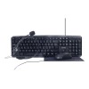 Gembird | 4-in-1 Multimedia office set | KBS-UO4-01 | Keyboard, Mouse, Pad and Headset Set | Wired | Mouse included | US | Black | 630 g