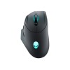 Dell | Gaming Mouse | AW620M | Wired/Wireless | Alienware Wireless Gaming Mouse | Dark Side of the Moon