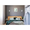 Activejet Classic single wall lamp - IRMA nickel E27 for the living room