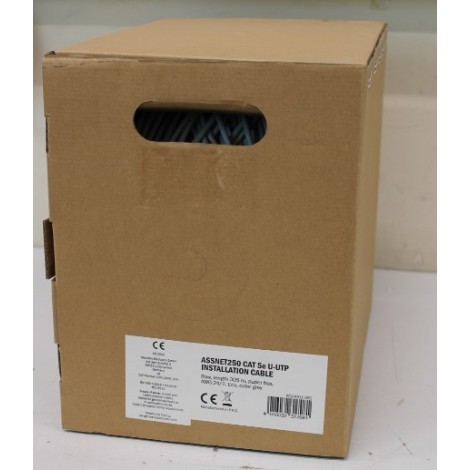 SALE OUT. DIGITUS ASSNET100 CAT 5e U-UTP installation cable, 100 MHz Eca (PVC), AWG 23/1, 305 m paper box, sx, grey,  | Digitus | Installation Cable | ACU-4511-305 | Structure: 4 x 2 AWG 24/1, solid twisted pair; Impedance: 100±15 Ohm @ 1-100 MHz; Voltage