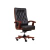 CONSUL leather armchair black