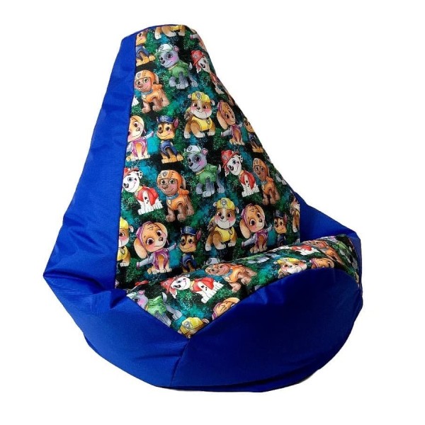 Sako bag pouffe Pear print cornflower-PAW ...