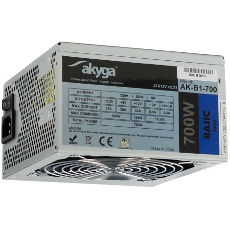 Akyga AK-B1-700 power supply unit 700 W 20+4 pin ATX ATX Grey