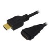 Logilink | HDMI Cable Type A Male - HDMI Type A Female | Black | HDMI Type A Female | HDMI Type A Male | HDMI to HDMI | 2 m