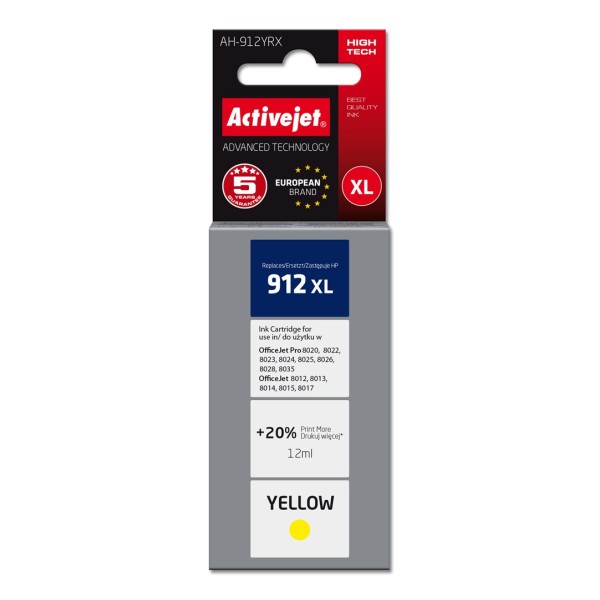 Activejet AH-912YRX Ink Cartridge (replacement for ...