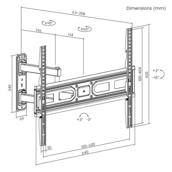 Maclean MC-798N TV Mount, Bracket for ...