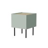 Cama Bedside table, 2 pcs. FELLINI 40x41x60 olive + oiled oak top