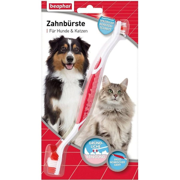 Beaphar double-headed toothbrush for dogs and ...