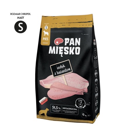 PAN MIĘSKO Turkey with Pheasant XS - Dry Dog Food - 9 kg