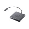 Dell | Adapter | USB-C to HDMI/DP with Power Pass-Through | Black | USB-C Male | HDMI Female; USB Female; USB-C (power only) Female | 0.18 m