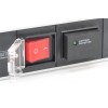 Digitus | 1U Aluminum PDU, rackmountable, 7x safety outlet 16A Plug, 250VAC 50/60Hz, switch, surge protection | DN-95407