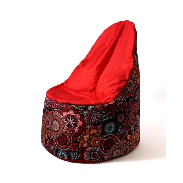 Sako bag pouffe Mandala print-red XL ...