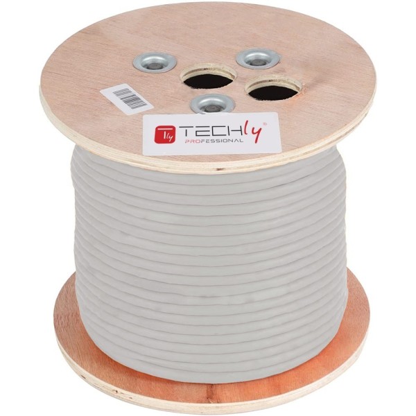 Techly ITP-C6A-FLS305 networking cable Grey 305 ...