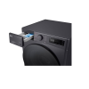 LG | Washing machine with dryer | F4DR510S2M | Energy efficiency class A | Front loading | Washing capacity 10 kg | 1400 RPM | Depth 56.5 cm | Width 60 cm | Display | LED | Drying system | Drying capacity 6 kg | Steam function | Direct drive | Middle Blac