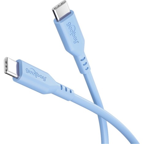 Goobay USB-C Silicone Cable, 1.5 m, blue