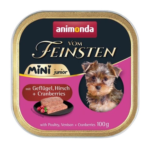 ANIMONDA Vom Feinsten Junior Mini Poultry with game and cranberries - wet dog food - 100g