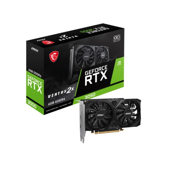 Graphics Card|MSI|NVIDIA GeForce RTX 3050|6 GB|GDDR6|96 ...