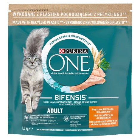 PURINA One Bifensis Adult Chicken - dry cat food - 1,5 kg