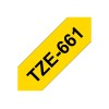 Brother | TZe-661 Laminated Tape | Black on Yellow | TZe | 8 m | 3.6 cm