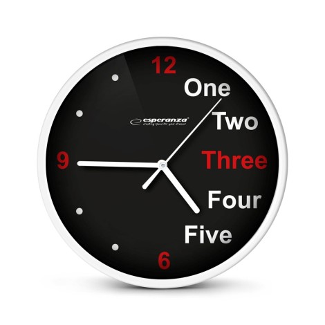 Esperanza Prague White Mechanical Clock Round Black, White