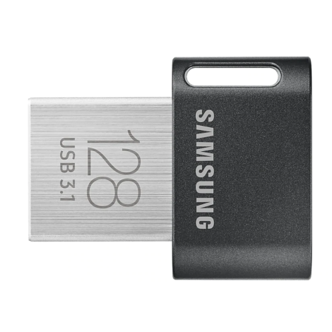 Samsung | FIT Plus | MUF-128AB/APC | 128 GB | USB 3.1 | Black/Silver