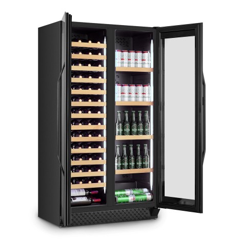 Caso 00674 Wine Cooler WineChef Duo, Up to 122 bottles, Compressor Technology, Black
