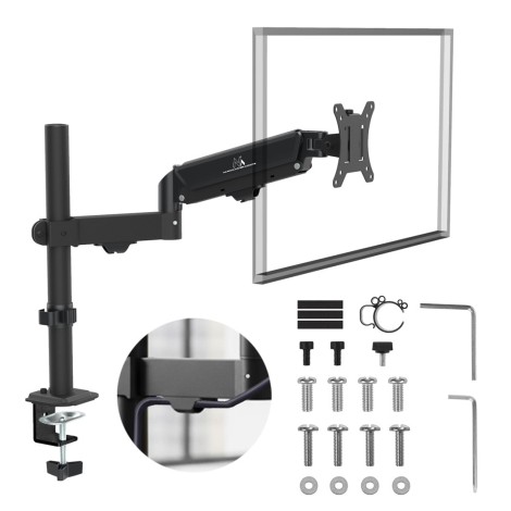 Maclean monitor mount, gas spring, 17"-32", 2-10kg, black, MC-135