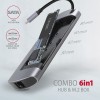 AXAGON HMC-6M2 USB 3.2 Gen 1 hub, 2x USB-A, HDMI, RJ-45, SATA M.2