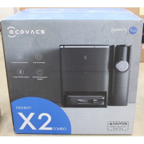 SALE OUT.  | Ecovacs Robotic Vacuum Cleaner+Handheld | DEEBOT X2 COMBO | Wet&Dry | Operating time (max) 210 min | 6400 mAh | Dust capacity 0.42 L | 8700 Pa | Black | UNPACKED, USED, DIRTY, SCRATCHES