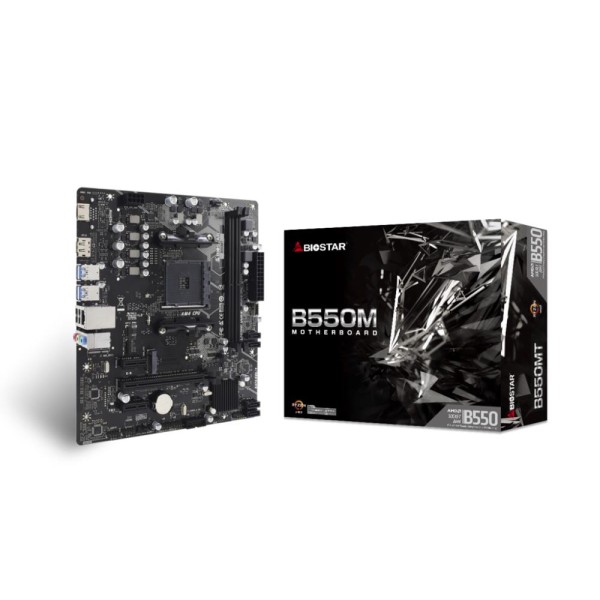 Mainboard|BIOSTAR|AMD B550|SAM4|Micro-ATX|Memory DDR4|Memory slots 2|2xPCI-Express 3.0 ...