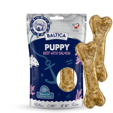 BALTICA EXCELLENT Bone Snack Puppy Beff & Salmon 2szt