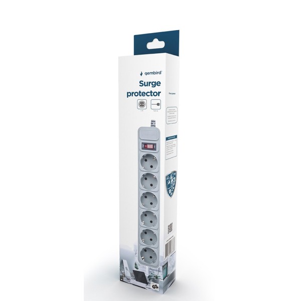 Gembird SPG6-B-6C power extension 1.8 m ...