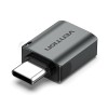 Vention USB-C Male to USB 3.0 Female OTG Adapter Gray Aluminum Alloy Type