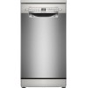 Dishwasher | SPS2HMI58E | Free standing | Width 45 cm | Number of place settings 10 | Number of programs 6 | Energy efficiency class E | Display | AquaStop function | Silver inox