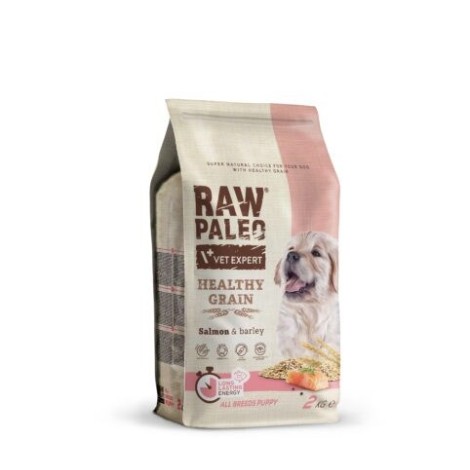 VET EXPERT Raw Paleo Healthy Grain Puppy Salmon and barley - dry dog ​​food - 2 kg