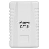 LANBERG SURFACE MOUNTING SOCKET CAT.6 1XRJ45 WHITE