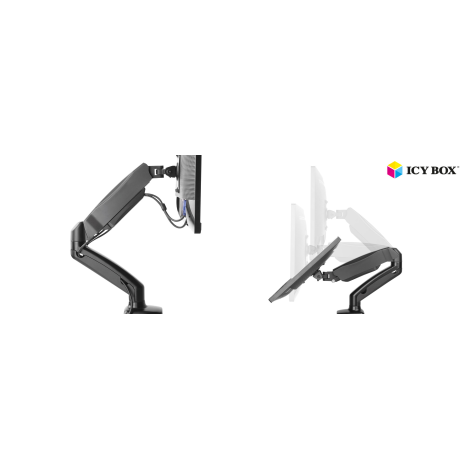 ICY BOX IB-MS303-T Monitor stand with desk mounted base for a screen size up to 27