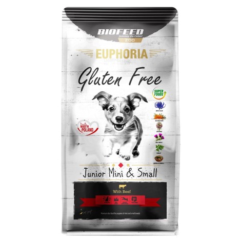 BIOFEED Euphoria Gluten Free Junior mini & small Beef - dry dog food - 12kg