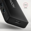 AXAGON Travel four-port USB-A 5Gbps hub | HUE-C1A