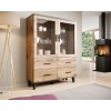 Cama display cabinet LOTTA 2D4D wotan oak + mat black