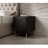 HOLE bedside table 2 pcs. 44x40.5x53.5 cm matte black