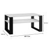 Topeshop MODERN 1P WHITE BLACK coffee/side/end table Coffee table Rectangular shape 2 leg(s)