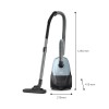Vacuum Cleaner|PHILIPS|Input power 800 W|Dust capacity 3 L|Cylinder vacuum|Cleaning type Dry|Dust container Dust bag|Colour Blue|XD1142/10