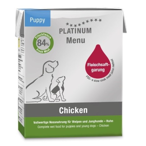 PLATINUM Menu Puppy Chicken - wet dog food - 375g