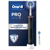 Oral-B | Electric Toothbrush | Pro 3 Sensitive Clean & Care | Rechargeable | For adults | Number of brush heads included 2 | Number of teeth brushing modes 3 | Black