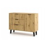 SCANDI 1D3S SLIM OAK ARTISAN CHEST OF DRAWERS