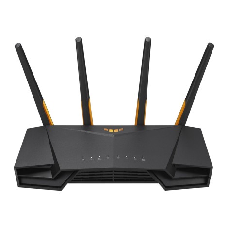 Wireless Wifi 6 AX4200 Dual Band Gigabit Router | TUF-AX4200 | 802.11ax | 3603+574 Mbit/s | 10/100/1000 Mbit/s | Ethernet LAN (RJ-45) ports 4 | Mesh Support Yes | MU-MiMO Yes | 3G/4G data sharing | Antenna type External | 1 x USB 3.2 Gen 1 | 36 month(s)