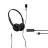 Energy Sistem Headset Office 2+ Black, USB and 3.5 mm plug, volume control, retractable boom mic. | Energy Sistem | Wired Earphones | Headset Office 2+ | Wired | On-Ear | Microphone | Black