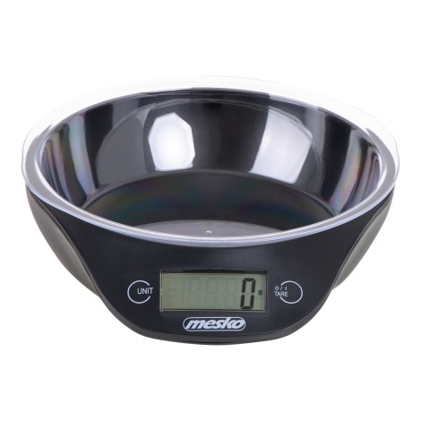 Mesko | Kitchen scale with a bowl | MS 3164 | Maximum weight (capacity) 5 kg | Graduation 1 g | Display type LCD | Black